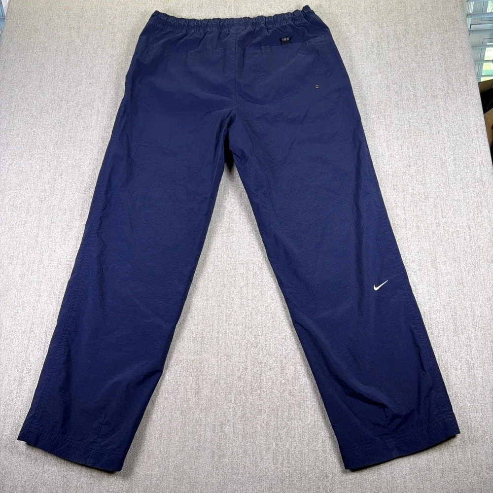 VTG Nike Ripstop Nylon‎ Track Pants Navy Blue Windbreaker Athletic Y2K Mens M